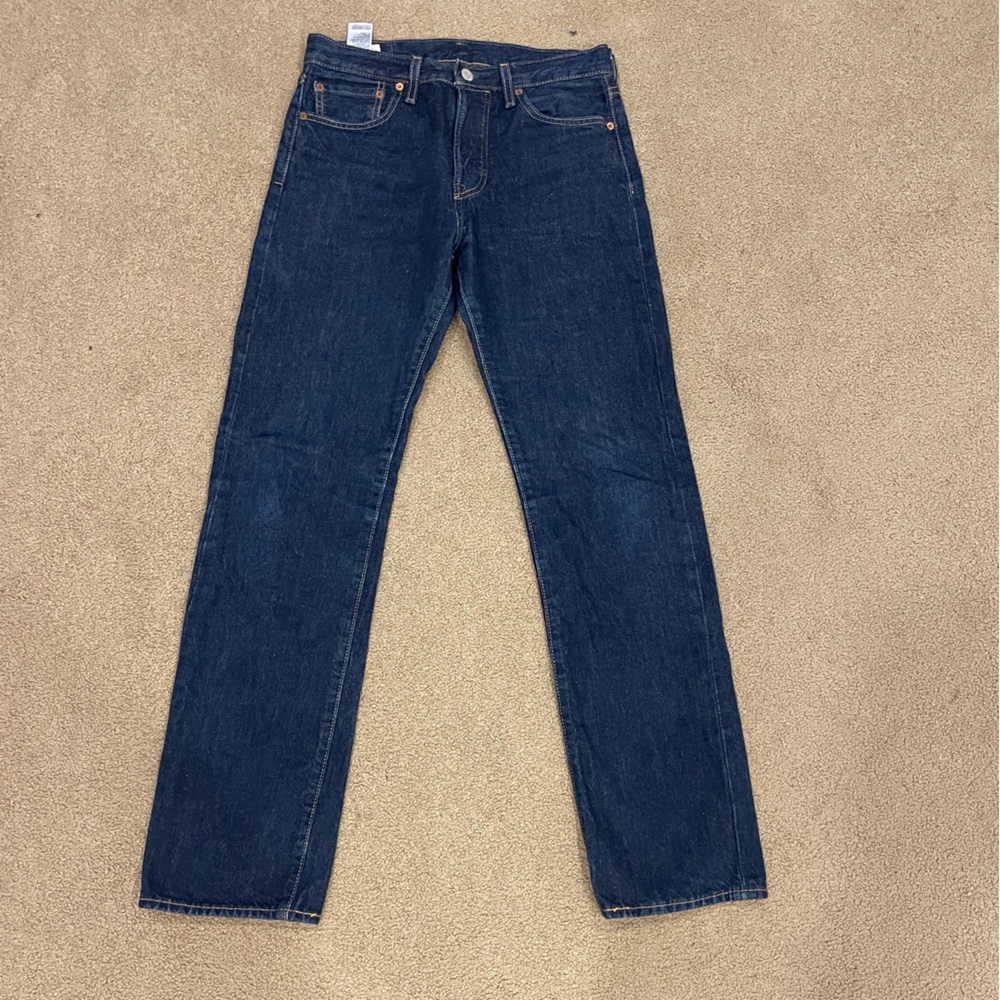 Levi’s Premium 501 Jean in Dark Blue Wash 29X32